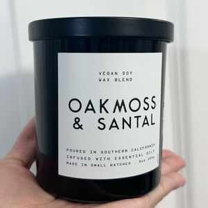 Oakmoss & Santal Vegan Soy Candle - Black
